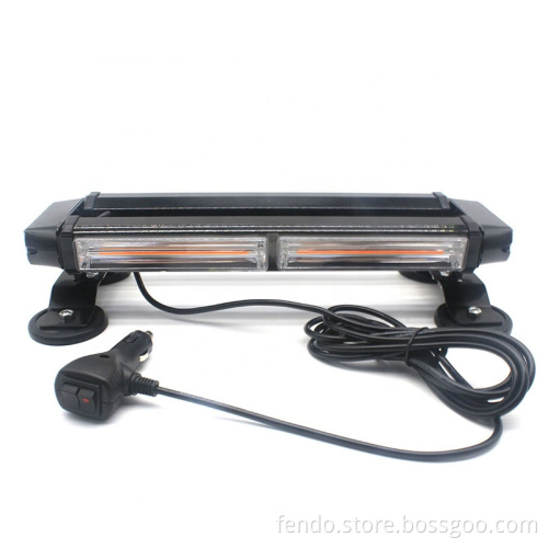 14 Inch 52W COB LED Strobe Flashing Light Bar - Double Side High Intensity Emergency Warning Beacon with Magnetic Mount